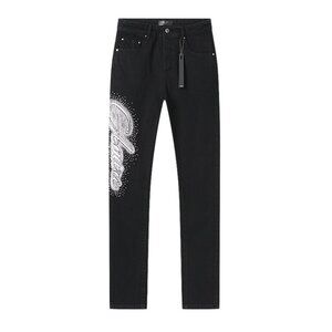 AMIRI Black Jeans with White Logo Detail